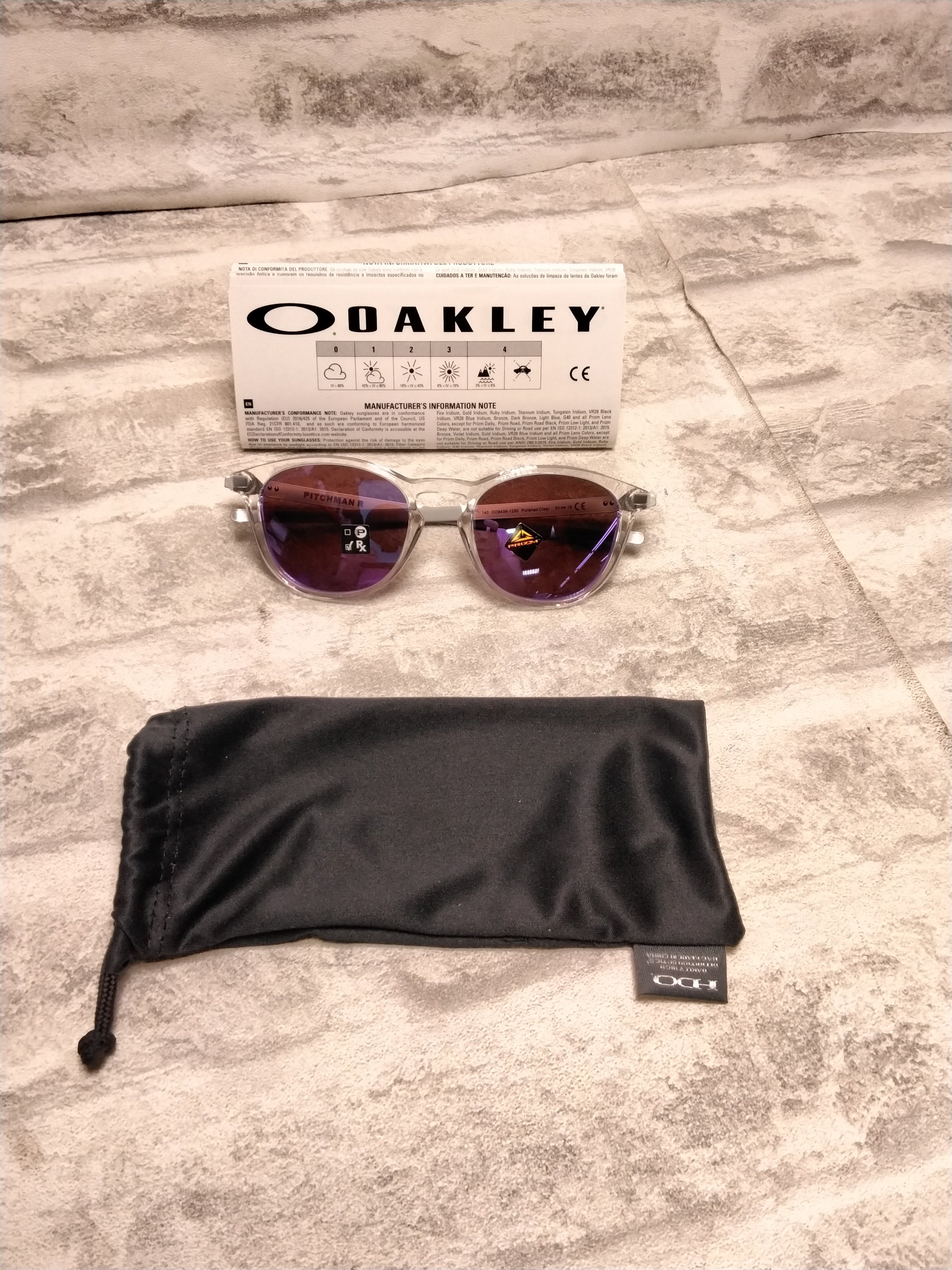 Oakley Pitchman R 009439- Polished Clear/ Prizm Violet (7672015814894)